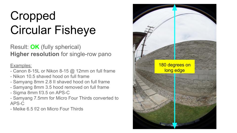 Partial / Cropped fisheye lenses - image circle