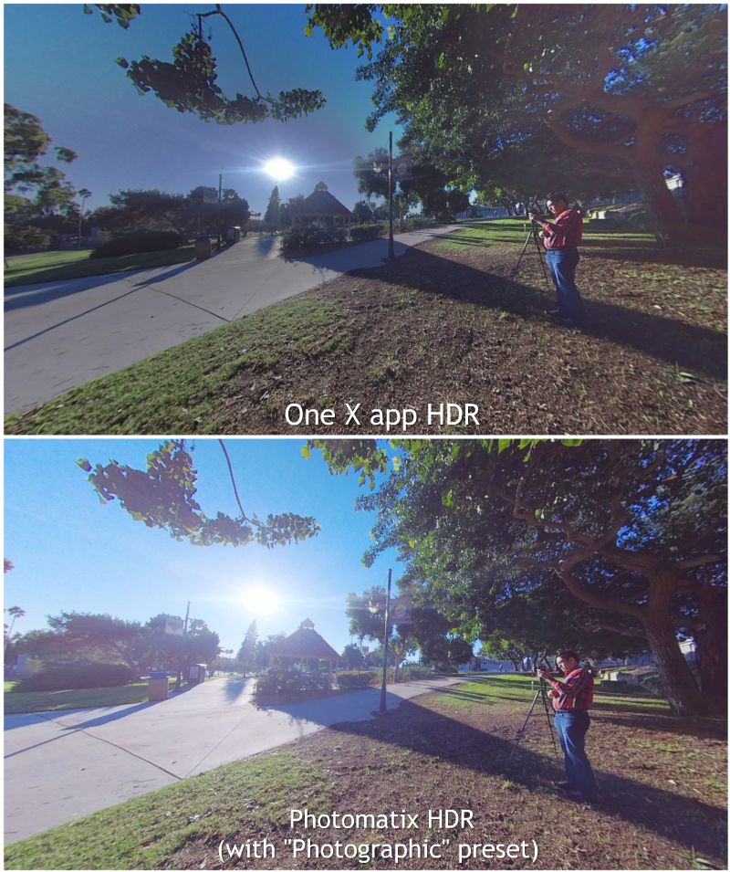 Insta360 One X in-app HDR vs. Photomatix HDR