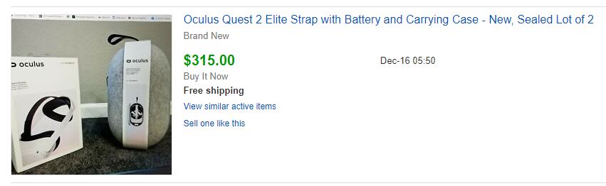 The Elite Strap with Battery has been purchased for over $300 on eBay - as much as the headset itself
