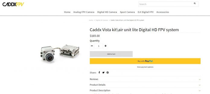 Low latency DJI Camera with Caddx Vista / Air Unit Lite back in stock!