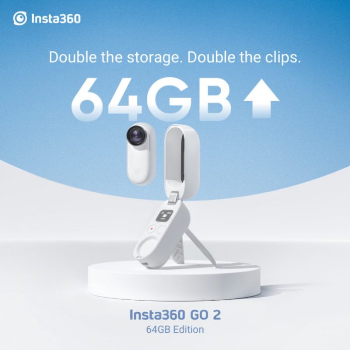 New Insta360 Go 2 64GB doubles storage capacity
