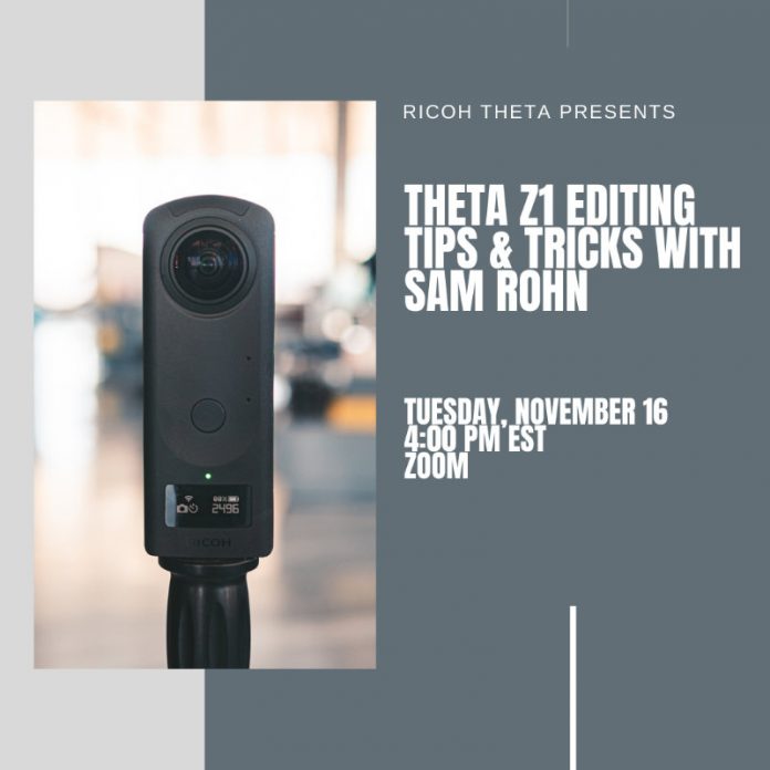 Theta Z1 free seminar by master 360 photographer Sam Rohn