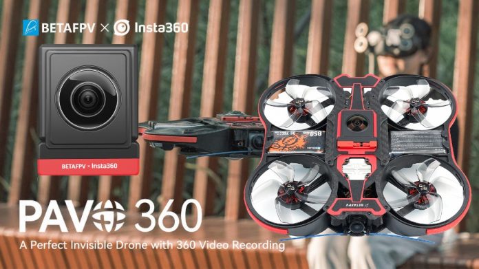 New invisible FPV drone: BetaFPV Pavo360 and Insta360 SMO 360 naked 360 camera
