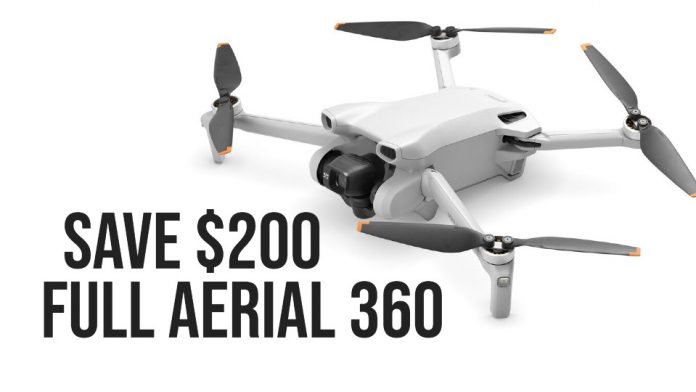 DJI Mini 3: fully spherical aerial 360 photos for $200 less