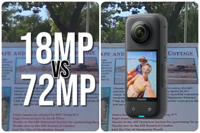 Insta360 X3 72mp vs 18mp – IS IT REAL or just upscaled?